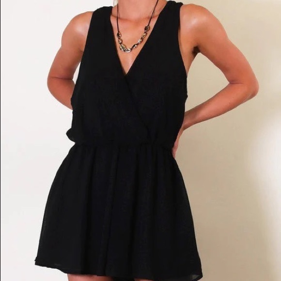 Final Touch Dresses & Skirts - Sleeveless Chiffon Romper - Black -NEW WITH TAG!